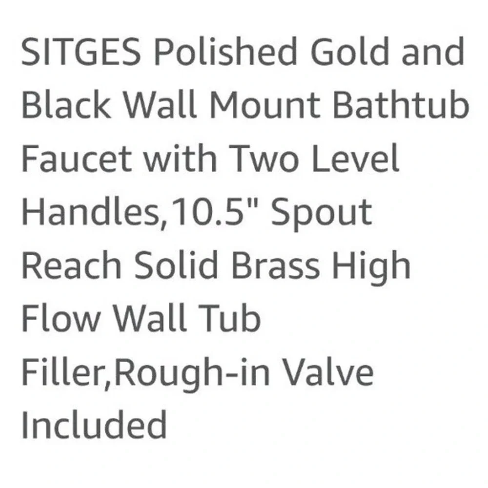 Sitges ST8008 Matte Black Double Handle Wall Mount Sink Faucet W/ Rough In Valve
